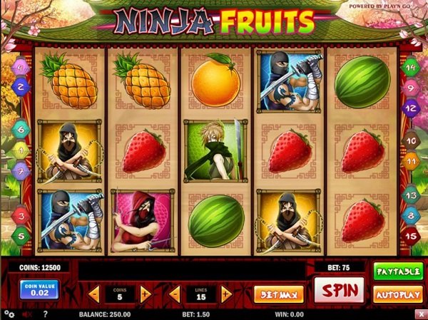 Ninja Fruits – ฟันผลไม้ในสไตล์เกมสล็อต