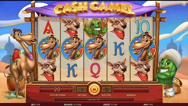 Slots game Cash Camel - Friendly camel and cactus