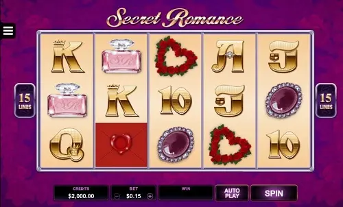 Secret Romance - Slot game with the theme of love