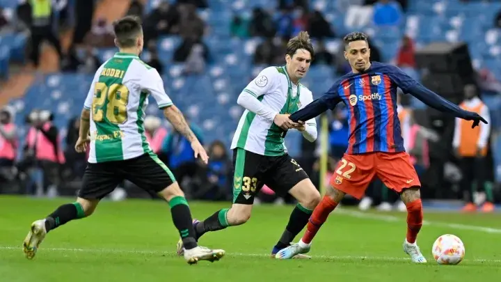 ตรวจสอบอัตราต่อรอง Real Betis vs Barca เวลา 00:30 น. วันที่ 22 มกราคม