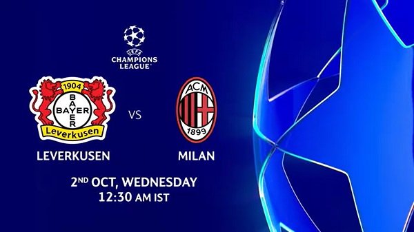 ตรวจสอบอัตราต่อรอง Leverkusen vs AC Milan เวลา 02:00 น. ของวันที่ 2 ตุลาคม